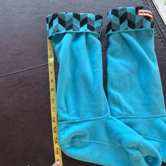Hunter Original Tall Boot Sock Blue Striped Womens Size M, used Once. - Picture 4 of 5